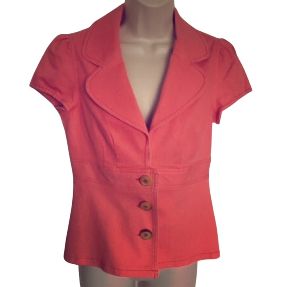 EUC Nanette Lepore Cap Sleeve Jacket/Top Pink Size 8
